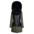 画像2: プラスサイズあり 2-tone Real Fox Fur Real Fur Liner　Hoodie Military Coat Short 2トーンリアルファーフード&ライナー付ミリタリーモッズコート (2)