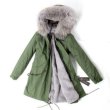 画像8: プラスサイズあり Real Raccoon fur Hoodie Military Coat Long  リアルファー付ミリタリーモッズコートロング (8)