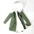 画像6: プラスサイズあり Real Raccoon fur Hoodie Military Coat Long  リアルファー付ミリタリーモッズコートロング (6)