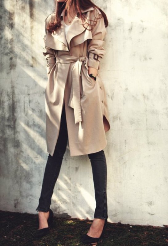 画像2: スプリングロングコートジャケット 大きなプラスサイズあり (2)