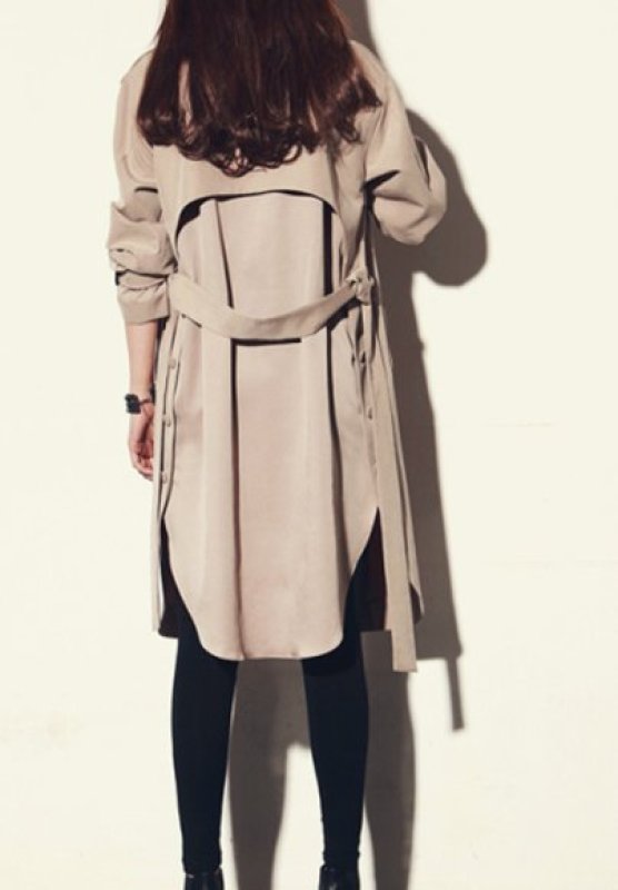 画像3: スプリングロングコートジャケット 大きなプラスサイズあり (3)