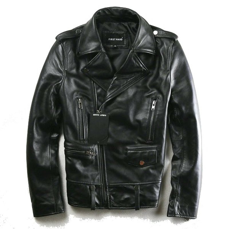 Unisex Mickey Leather Riders Jacket バックミッキー本革本皮