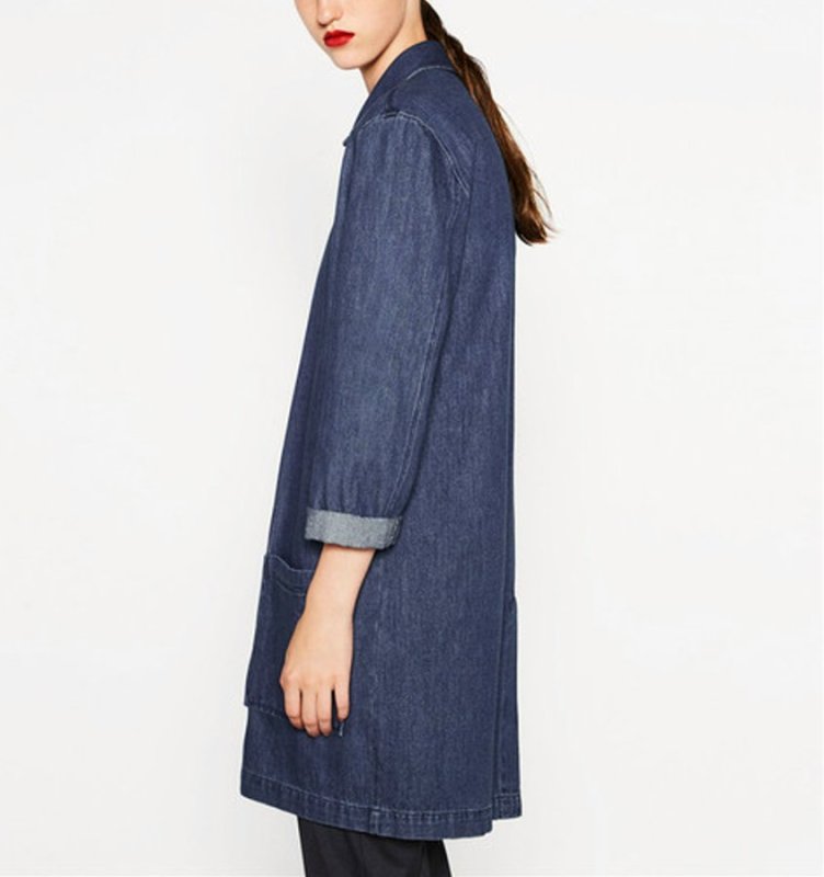 画像2: デニムロングジャケット コート (2)