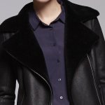 画像4: SALE セール Shearling Biker Jacket Sheepskin Shearling Jacket Riders Coat ムートンバイカージャケット シープスキン ムートンジャケット ライダース コート (4)