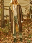 画像1: シープスキンユニセックス男女兼用ロングコート (1)