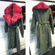 画像1: Real Saga Fox Fur Real Fur Collar Military Long Coat  リアルサガフォックスファー襟付きミリタリーロングモッズコート (1)