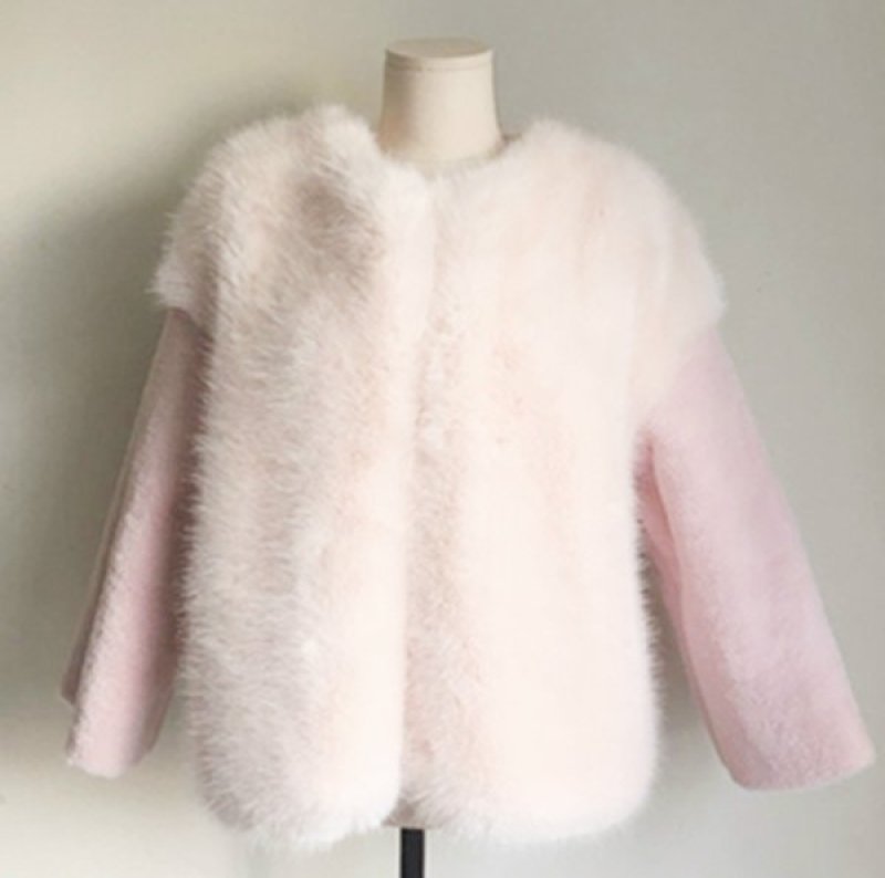 画像3: Fake fur jacket フェイクファージャケット ブルゾン  (3)