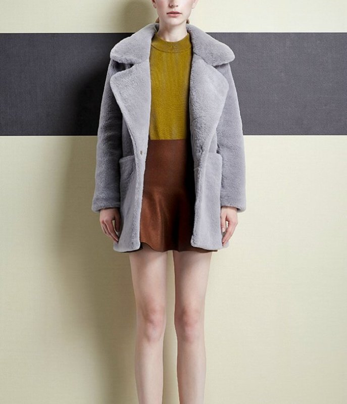 画像9: シープスキン モコモココート チェスターコート (9)