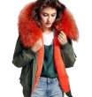 画像2: BOMBER PATCH FOX RACCOON FUR  リアルラクーンファーMA-1ボンバージャケット (2)