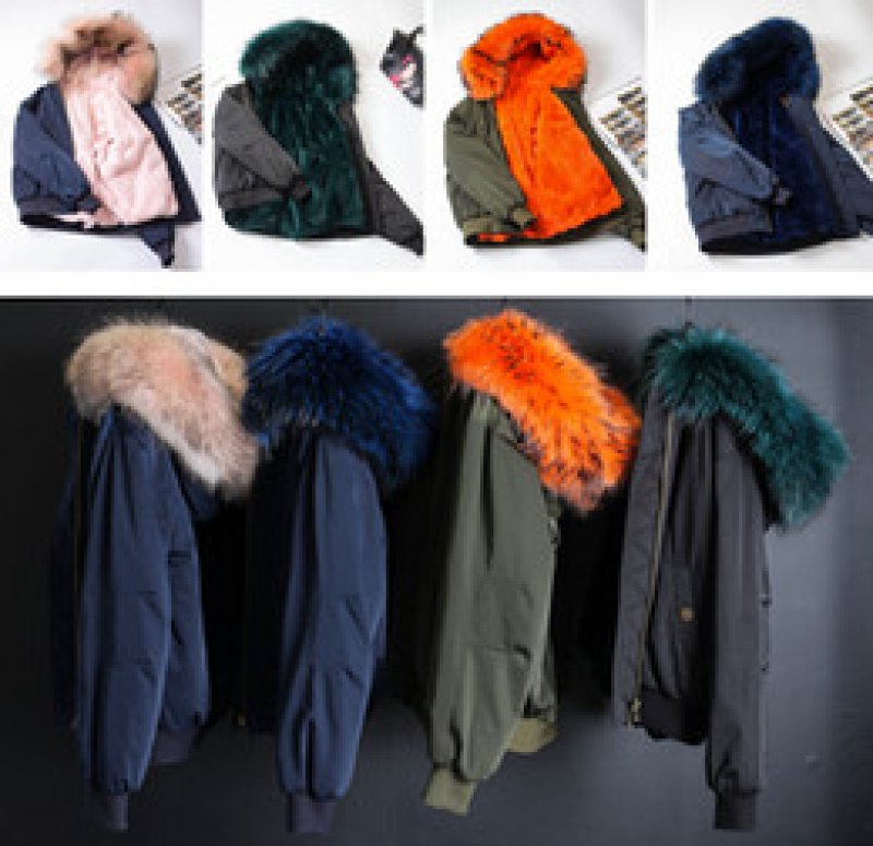 画像5: BOMBER PATCH FOX RACCOON FUR  リアルラクーンファーMA-1ボンバージャケット (5)