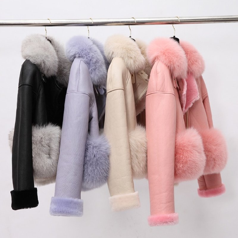 画像6: REAL SHEEP SKIN FUR RIDERS  リアルシープスキンライダースファー付 (6)