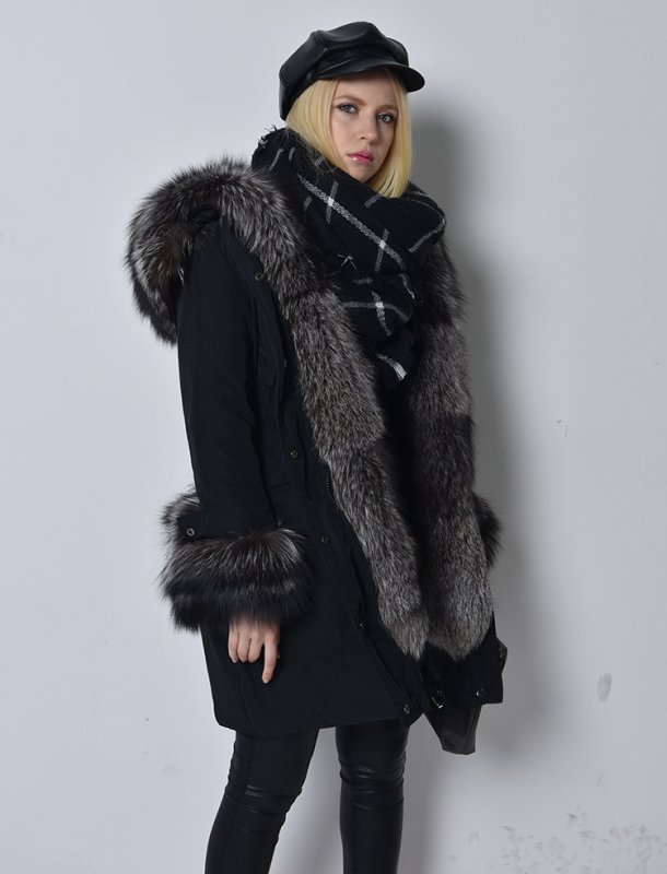 画像4: REAL SILVER FOX DOWN JACKET  リアルシルバーフォックス付ミリタリーダウンジャケット (4)