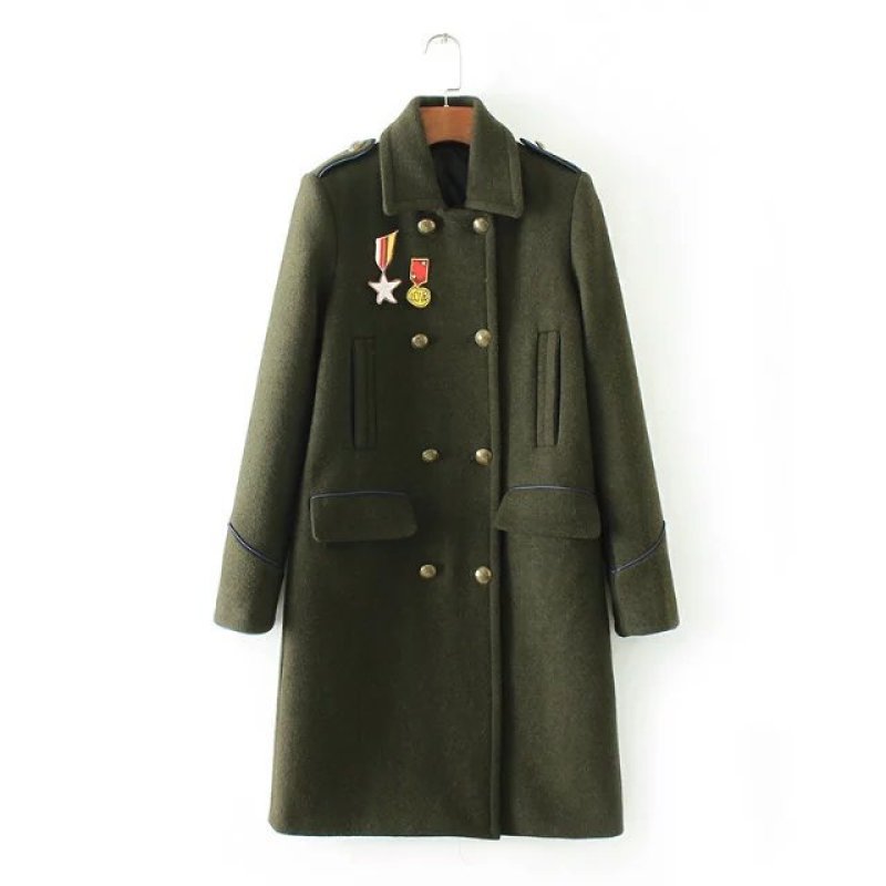 画像5: エンブレム ワッペン付ロングコート ジャケット (5)