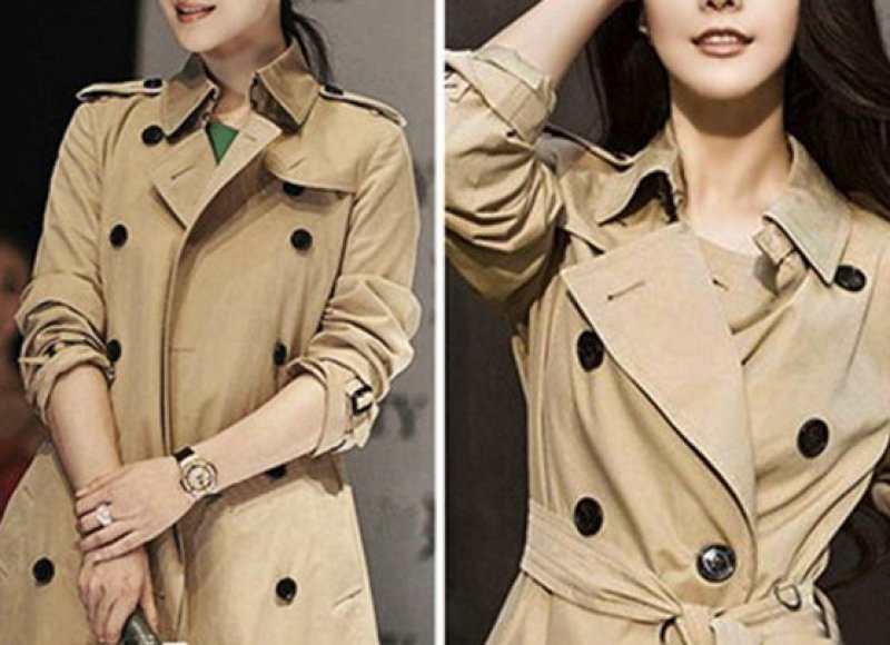 画像4: シンプル定番トレンチコート プラスサイズあり (4)