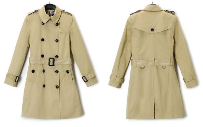 画像2: シンプル定番トレンチコート プラスサイズあり (2)