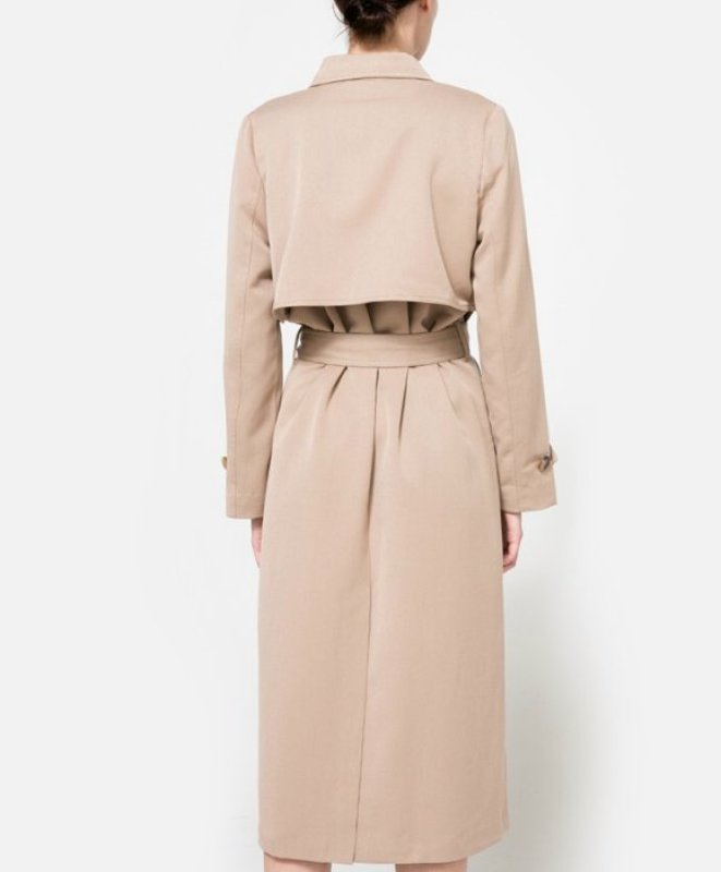 画像2: ロング丈スプリングダブルプレストコート プラスサイズあり (2)