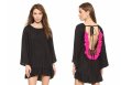 画像4: Women's Beach cover up Back fringed dress  バックフリンジ付カバーアップドレス　ブラウス　スウィムスーツ水着に (4)