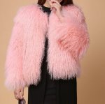 画像3: Women's Fake Mongolian lamb Fur Coat  フェイクモンゴリアンファーコート (3)