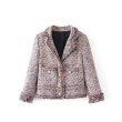 画像2: women's  temperament rough hand tassel short jacket フリンジがオシャレなツイードジャケット (2)