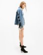 画像3: women's Back lace up ribbon denim G jean jacket　バックレースアップリボンデニムGジャン　ジャケット (3)