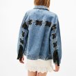 画像4: women's Back lace up ribbon denim G jean jacket　バックレースアップリボンデニムGジャン　ジャケット (4)