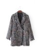 画像6: Woman's  small fragrance pearl buttons decorated twill soft long coat　ツイードロング丈パールボタンジャケット (6)