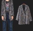 画像5: Woman's  small fragrance pearl buttons decorated twill soft long coat　ツイードロング丈パールボタンジャケット (5)