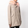 画像4: Woman's　Raccoon Fox Fur Collar Zipper Hooded  Coat  ニューカラー リアルファーフード&ライナー付ミリタリーモッズコート (4)