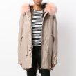 画像3: Woman's　Raccoon Fox Fur Collar Zipper Hooded  Coat  ニューカラー リアルファーフード&ライナー付ミリタリーモッズコート (3)