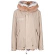 画像8: Woman's　Raccoon Fox Fur Collar Zipper Hooded  Coat  ニューカラー リアルファーフード&ライナー付ミリタリーモッズコート (8)