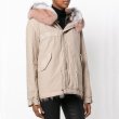 画像2: Woman's　Raccoon Fox Fur Collar Zipper Hooded  Coat  ニューカラー リアルファーフード&ライナー付ミリタリーモッズコート (2)