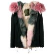 画像4: Woman's　Real Fox Fur Liner  Collar Zipper Hooded  Coat Bomber Coat  ニューカラー リアルファーフード&ライナー付ミリタリーモッズコート (4)