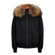 画像2: Woman's　Real Fox Fur Liner  Collar Zipper Hooded  Coat Bomber Coat  ニューカラー リアルファーフード付MA-1ジャンバーブルゾンジャケット (2)
