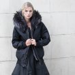 画像12: Woman's Real Fox Fur Liner  Collar Zipper Hooded  Coat Bomber Coat Army Windproof Jacket ニューカラー リアルファーフード付MA-1ジャンバーブルゾンジャケット (12)