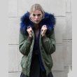 画像3: Woman's Real Fox Fur Liner  Collar Zipper Hooded  Coat Bomber Coat Army Windproof Jacket ニューカラー リアルファーフード付MA-1ジャンバーブルゾンジャケット (3)