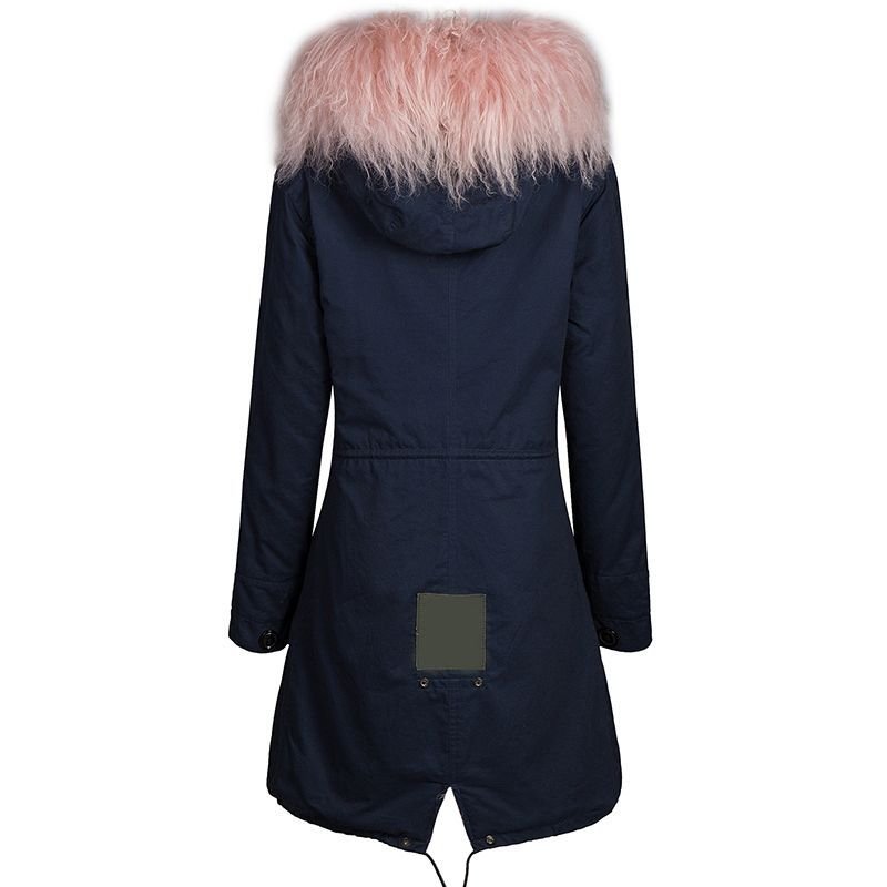 画像8: Mongolian Wool Fur Collar Removable Hooded Bomber Jacket Coat モンゴリアンリアルファーフードライナーモッズコート ジャケット (8)