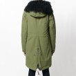 画像6: Mongolian Wool Fur Collar Removable Hooded Bomber Jacket Coat　モンゴリアンリアルファーフードライナーモッズコート　ジャケット (6)