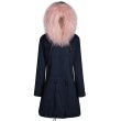 画像4: Mongolian Wool Fur Collar Removable Hooded Bomber Jacket Coat　モンゴリアンリアルファーフードライナーモッズコート　ジャケット (4)