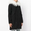 画像3: Mongolian Wool Fur Collar Removable Hooded Bomber Jacket Coat　モンゴリアンリアルファーフードライナーモッズコート　ジャケット (3)