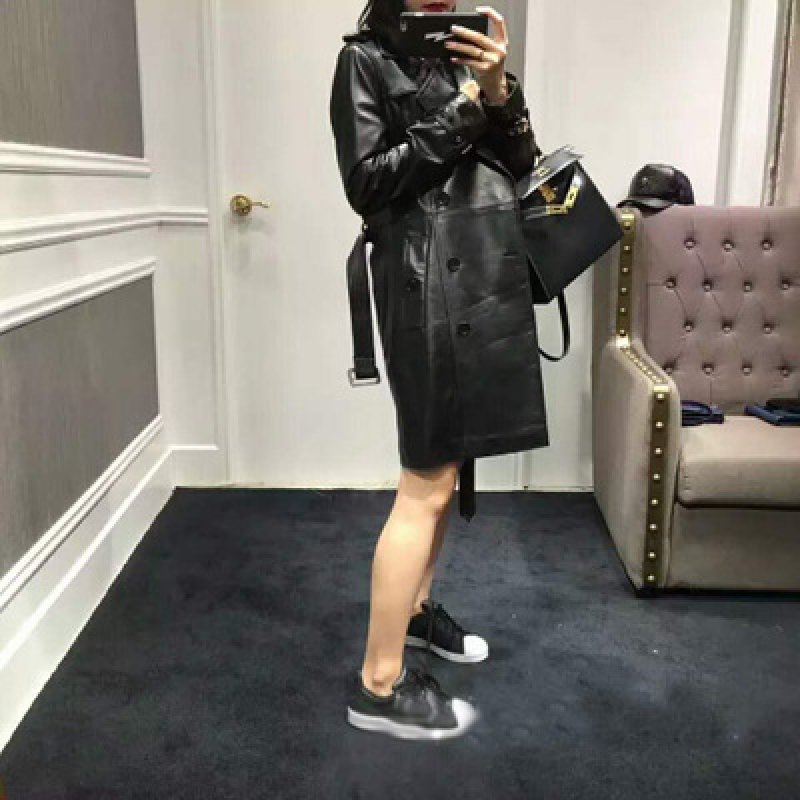 画像4: Short&Long Leather Trench Coat 本革本皮リアルレザートレンチコートジャケット (4)