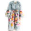 画像3: Real RaccoonBlue fur long coat リアルラクーンファーロングファーコート (3)