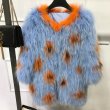 画像4: Real Raccoon Bambi  floral fur coat リアルラクーンファーニット バンビフローラル ファーコート (4)