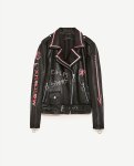 画像6: graffiti decorative lapel Riders　motorcycle leather knight jacket  グラフィックライダースジャケット (6)