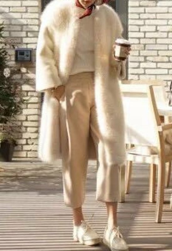 画像2: long paragraph loose fakefur coat ロングフェイクファーカーディガンスタイルコート ジャケット (2)