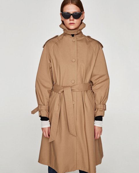 画像1: Basic trench coat　ロングトレンチコート　ジャケット (1)