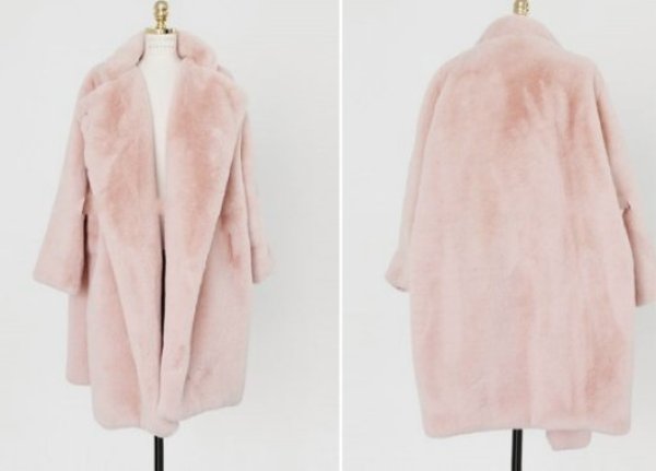 画像1: Fake rabbit fur long coat　モコモコフワフワフェイクラビットファーロングコート　ジャケット (1)