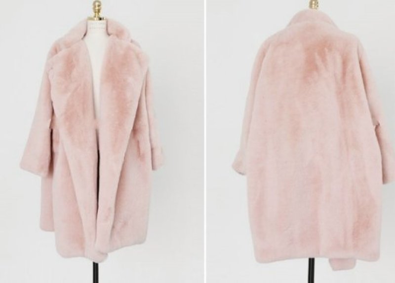 画像1: Fake rabbit fur long coat　モコモコフワフワフェイクラビットファーロングコート　ジャケット (1)