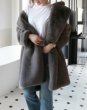 画像3: Fake rabbit fur long coat　モコモコフワフワフェイクラビットファーロングコート　ジャケット (3)