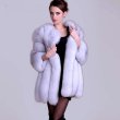 画像3: Real Fox Fur Real Fur Coat リアルフォックスファーコート ミディアム ブロックスリーブ ボディストライプ (3)