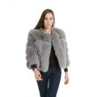 画像6: Real Fox Fur Real Fur Coat リアルフォックスファーコート ショート丈 ブロックスリーブ ボディストライプ (6)